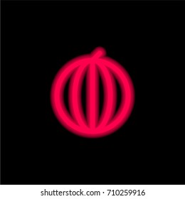 Watermelon red glowing neon ui ux icon. Glowing sign logo vector