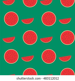 Watermelon red green background abstract art creative vector pattern