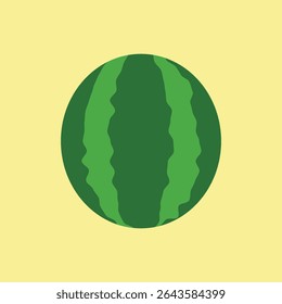 Melancia em vermelho, verde e tons apresenta um ícone de fruta vibrante e com água na boca.