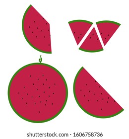Watermelon red an isolated white background.