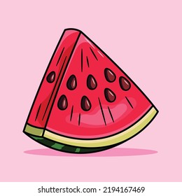 Watermelon is a refreshing fruit because there is a lot of water in it