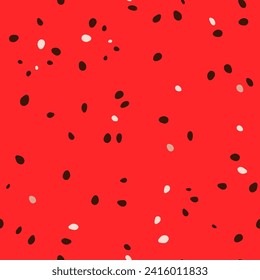 Watermelon rind with seeds vector cartoon seamless pattern background for wallpaper, wrapping, packing, and backdrop.