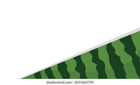 Casca de melancia listrada borda padrão em fundo branco. Ilustração vetorial