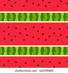 Watermelon seamless background with seed and skin texture