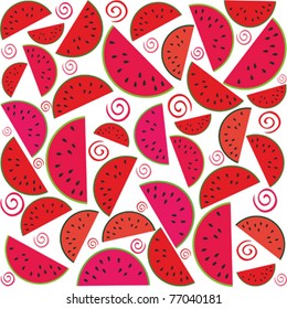 Watermelon seamless background for your design