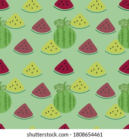 watermelon seamless patern.eps10.Seamless vector background.fresh fruit.Design for wrapping paper, textiles, posters, labels. illustration.