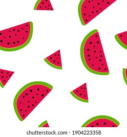 Wassermelone, nahtloser Cartoon-Vektorgrafik 