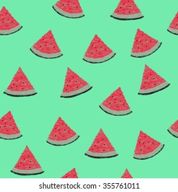 Watermelon seamless pattern. 