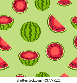 Watermelon Seamless Pattern Background