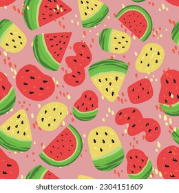 watermelon seamless pattern background textile