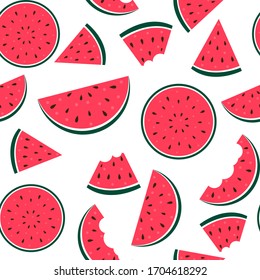 Watermelon Seamless Pattern Background. Vector Illustration EPS10