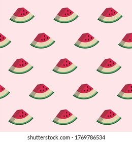 Watermelon Seamless Pattern Background | vector pattern with watermelon slices