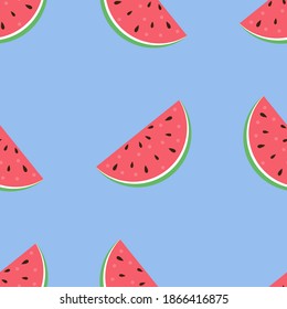 Watermelon Seamless Pattern Background. Vector Illustration EPS10