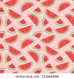 watermelon seamless pattern background. vector illustration