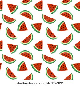 Watermelon seamless pattern. Bright graphic vector illustration.