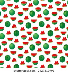 watermelon seamless pattern design. suitable for gift wrap, paper wrap, background, fabric and more