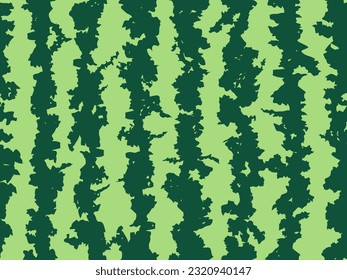 Watermelon seamless pattern. Light and dark green stripes of watermelon texture. Vector illustration