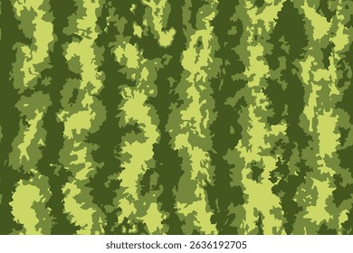 Watermelon seamless pattern. Light and dark green stripes of watermelon texture. Vector illustration