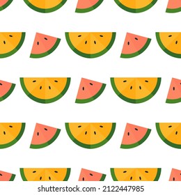 watermelon seamless pattern on white background