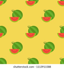 Watermelon seamless pattern for use as wrapping paper gift or wallpaper and printing, summer theme