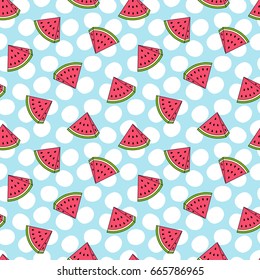 Watermelon Seamless Pattern Vector