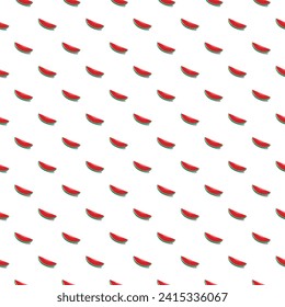Watermelon seamless pattern. Vegan organic eco fruit background. vector illustration.