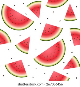 Watermelon seamless tasty vector pattern on nice background