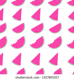Watermelon seamless vector pattern.