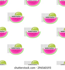 Watermelon seamless vector pattern