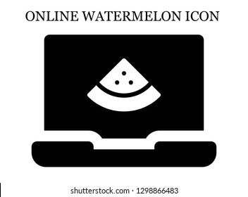 Watermelon search icon. Editable Watermelon search icon for web or mobile.