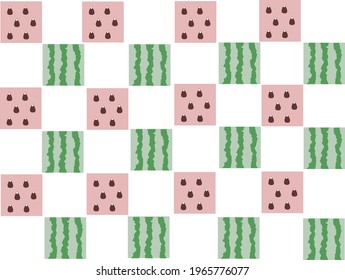Watermelon seed and skin pattern