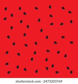  Watermelon Seeds Icon. watermelon background with black seeds Vector .vector illustration.