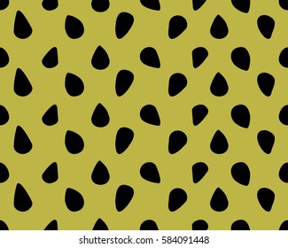 Watermelon seeds on green background. Abstract vector design. Fruit background.