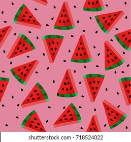 Watermelon with seeds pattern