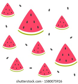 Watermelon and seeds pattern fruit cute