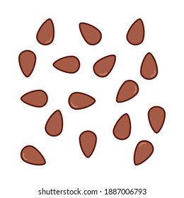 Watermelon seeds pattern in vector for background