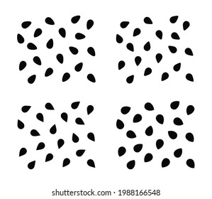 Watermelon seeds seamless pattern background. Pattern juicy and sweet flesh watermelon.