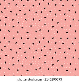 watermelon seeds vector graphic seamless pattern pink dotted strawberry seeds background