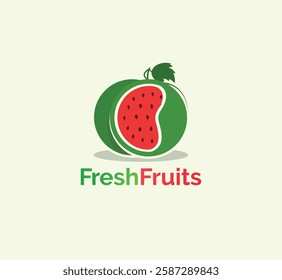 Watermelon shop vector logo design