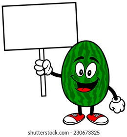 Watermelon with Sign