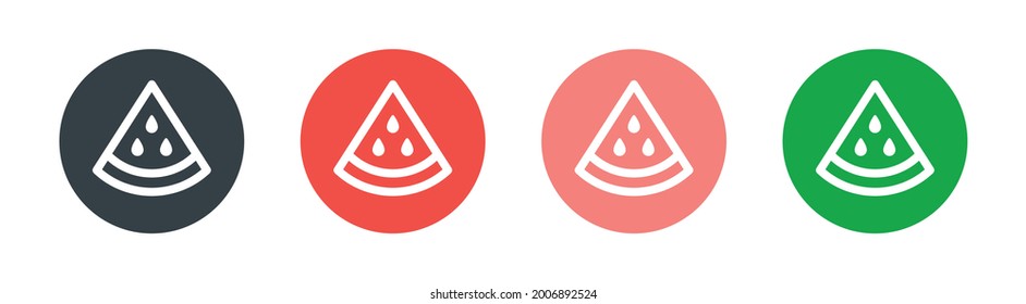 Watermelon sign vector icon. Ripe fruit illustration. Watermelon sliced symbol.