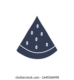 watermelon silhouette style icon design, Fruit healthy organic food sweet and nature theme Vector illustration