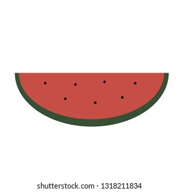 watermelon simple color illustration. Icon, graphic symbol, part of image design , fruits and kitchen related items