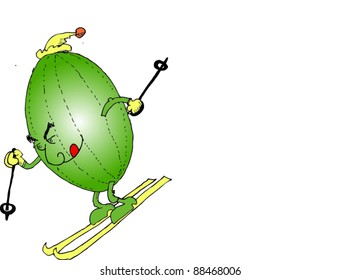 watermelon skiing