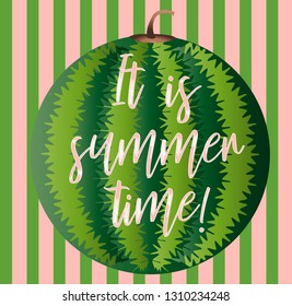 Watermelon slice background with seed and skin texture