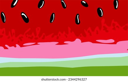 watermelon slice background vector illustration 