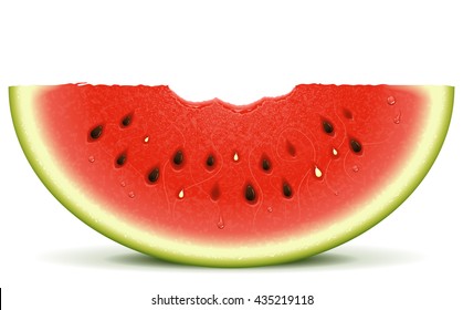 Watermelon slice bite