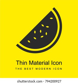 Watermelon slice bright yellow material minimal icon or logo design