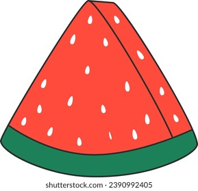 Ilustración del vector de dibujos animados de la sandía