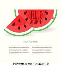 Watermelon Slice Composition – Copy Space 